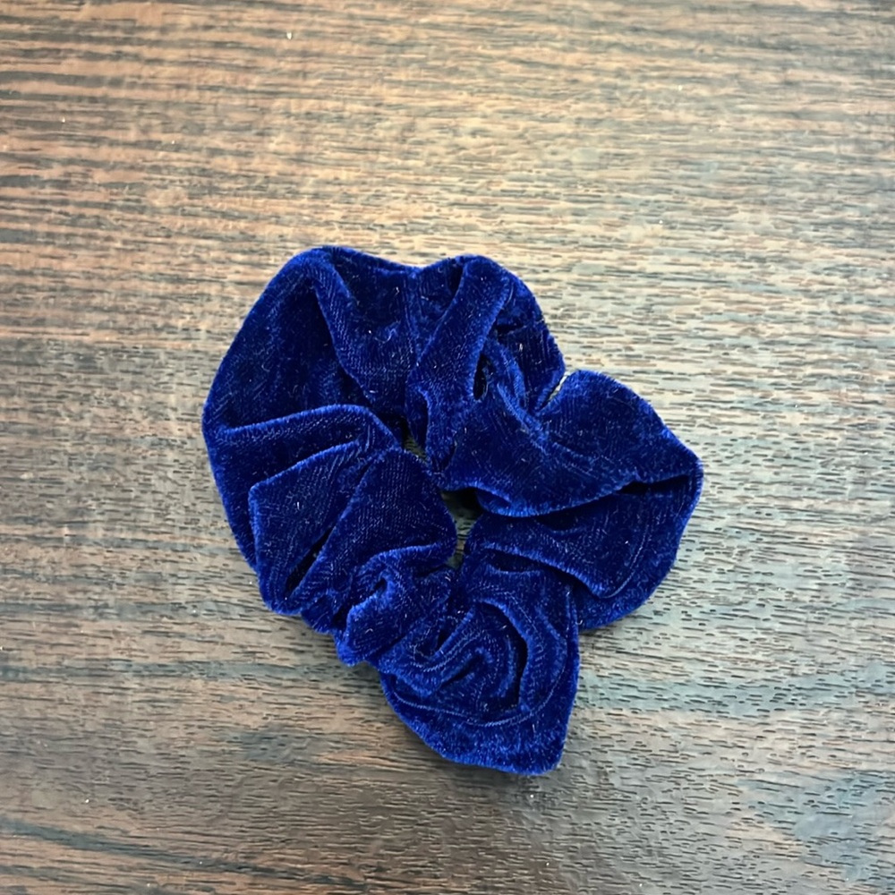 Royal Blue Velvet Hair Scrunchie